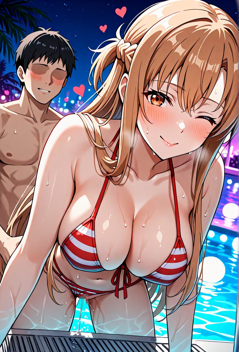 後背位で奥まで挿入されるアスナ