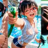 教え子の女の子とプールデート