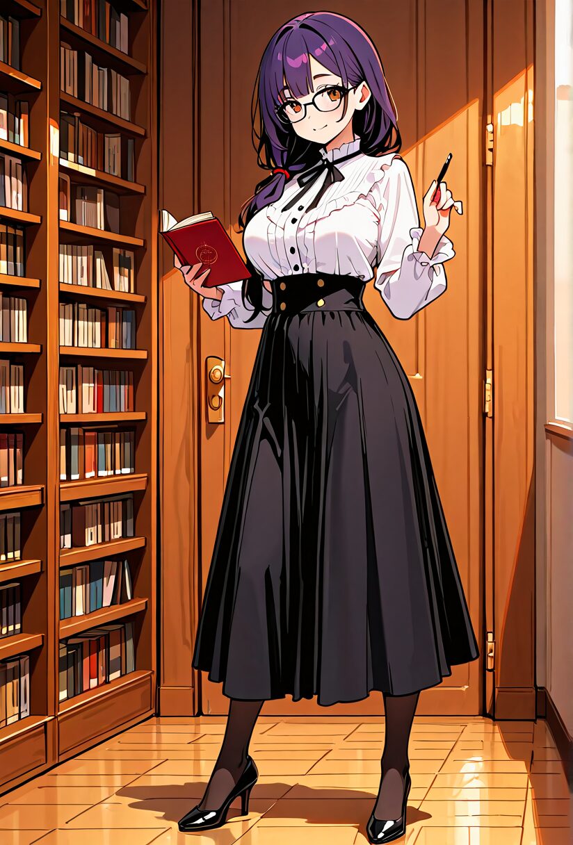 古書店のお姉さんの全身絵
