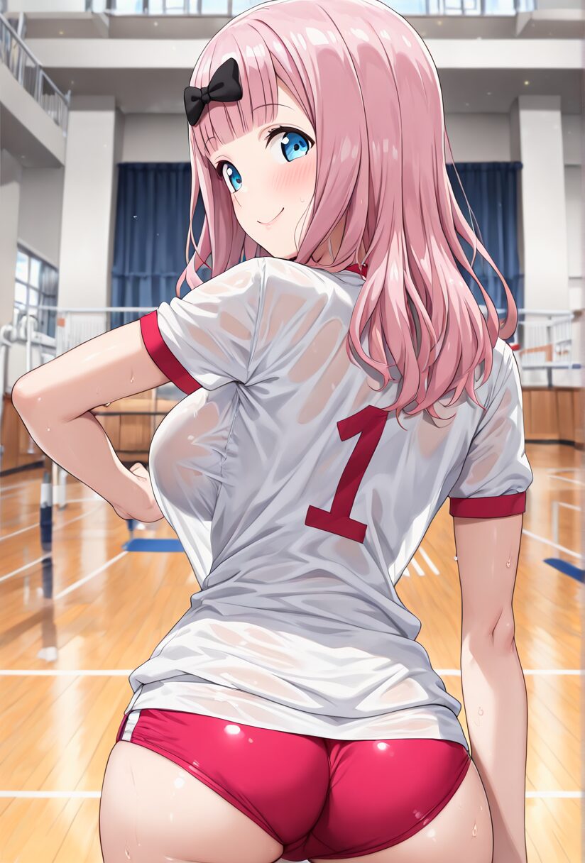 バレーボールのユニフォーム姿の藤原千花