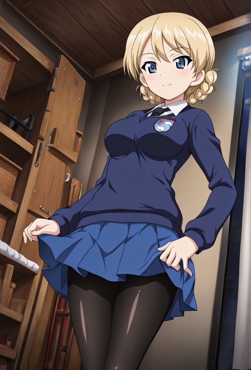 ガールズアンドパンツァーのダージリンの制服姿