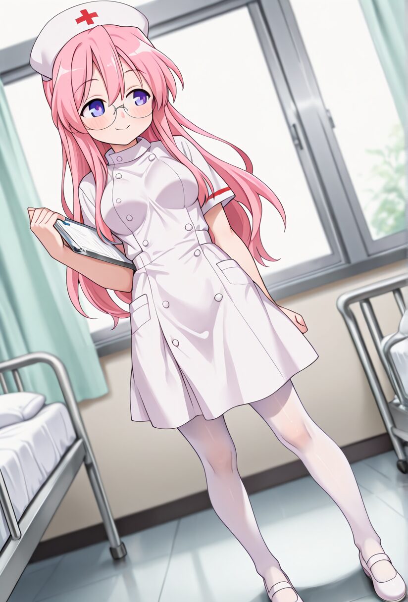 らき☆すたの高良みゆきのナースコスプレエロ画像。