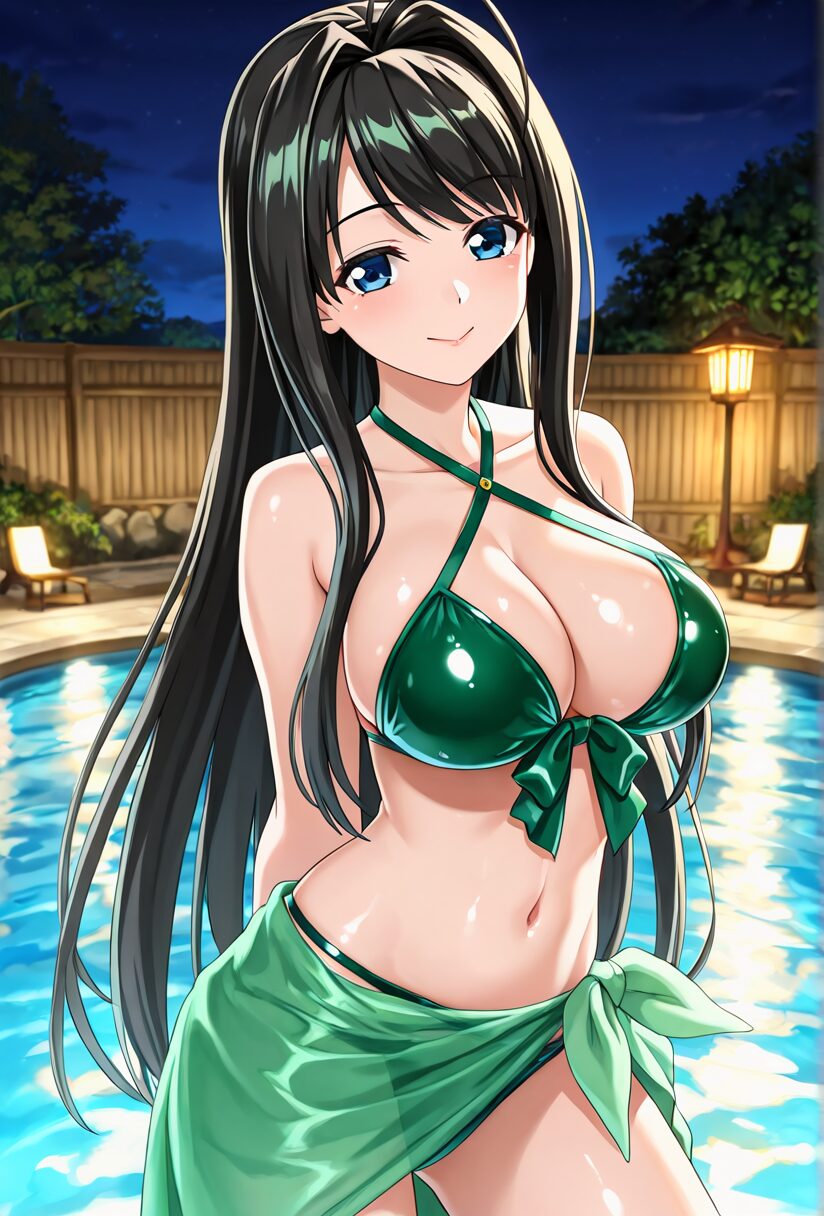 戦国乙女今川ヨシモトのビキニとナイトプール