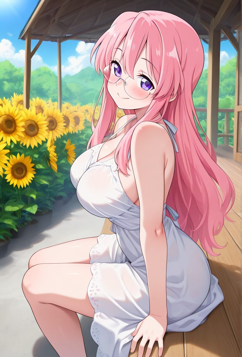 らき☆すたの高良みゆきのワンピース姿。