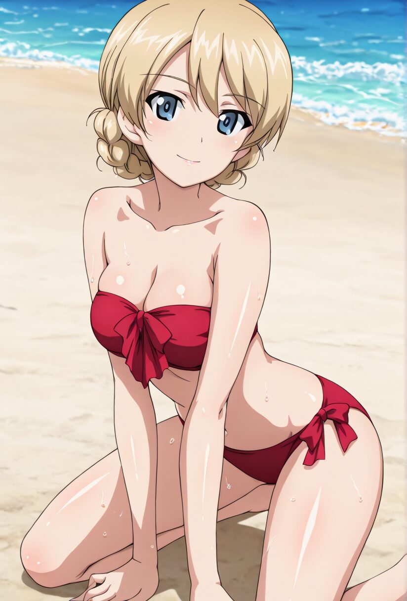 ガールズアンドパンツァーのダージリンのビキニ