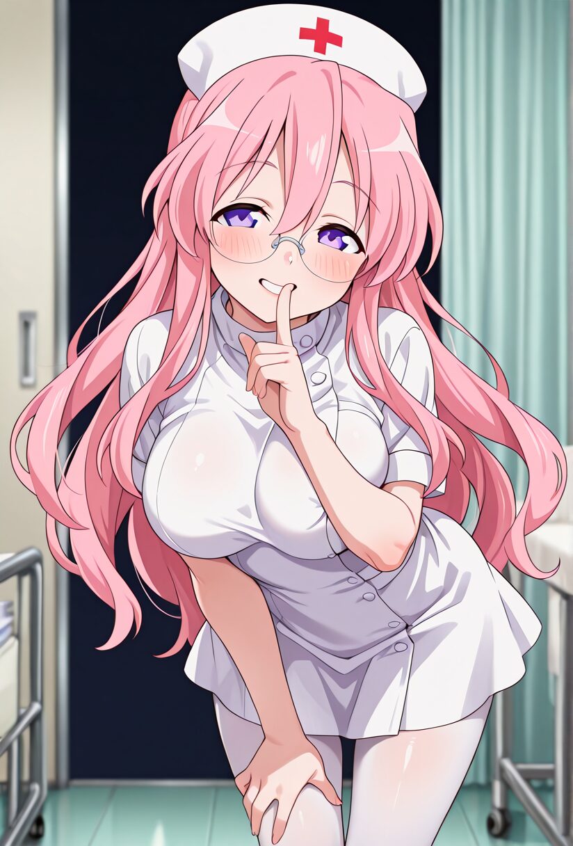 らき☆すたの高良みゆきのナースコスプレエロ画像。