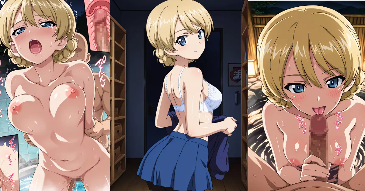 ガールズアンドパンツァーのダージリンとお風呂セックス