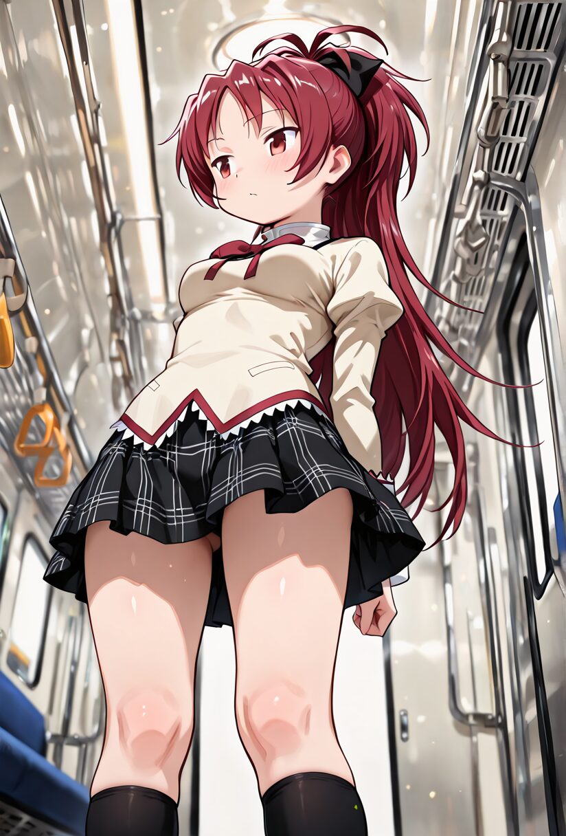 まどマギの佐倉杏子の痴漢エロ画像集 杏子の制服姿