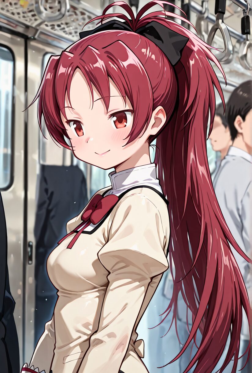 まどマギの佐倉杏子の痴漢エロ画像集 杏子の制服姿