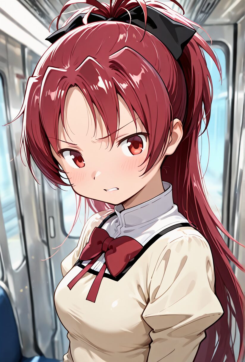 まどマギの佐倉杏子の痴漢エロ画像集 杏子の制服姿
