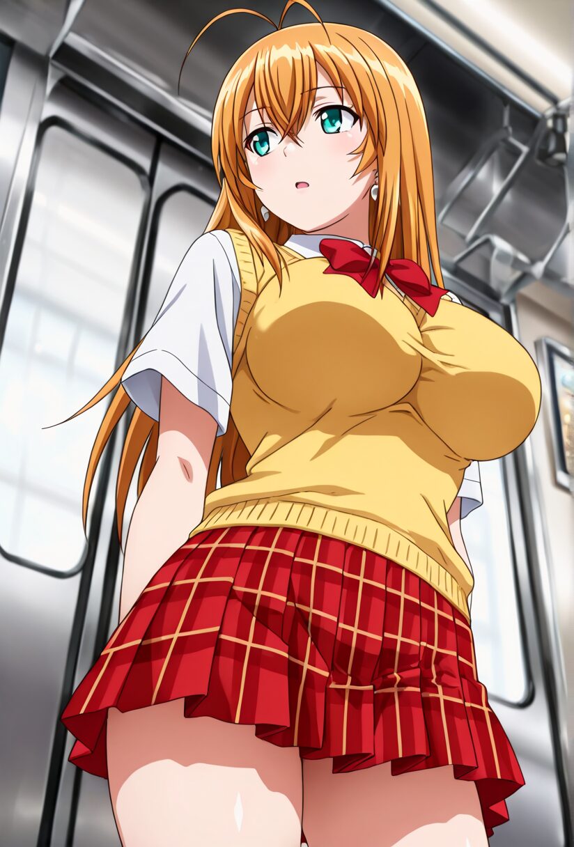 一騎当千の孫策の痴漢エロ画像集。制服