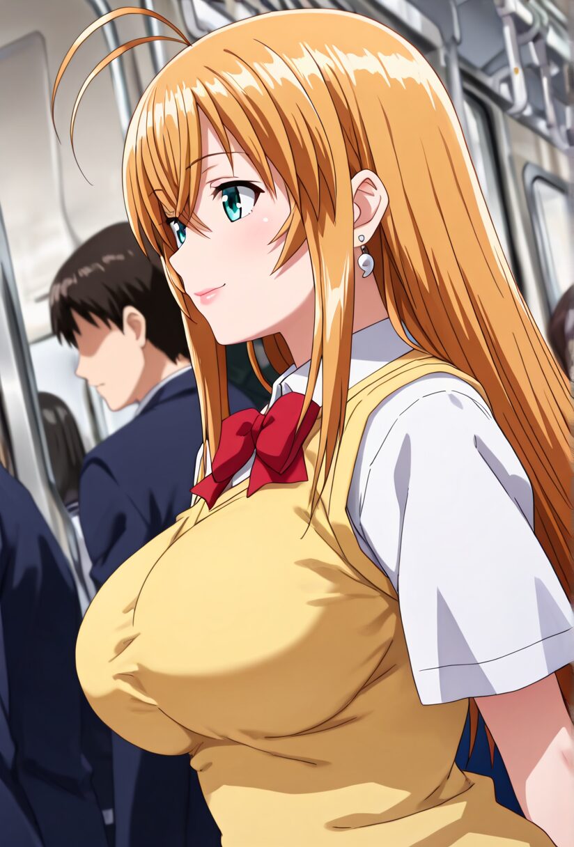 一騎当千の孫策の痴漢エロ画像集。制服