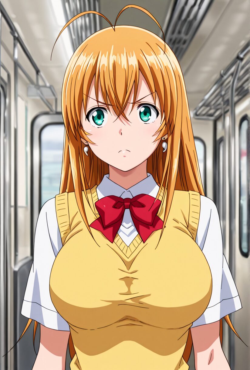 一騎当千の孫策の痴漢エロ画像集。制服