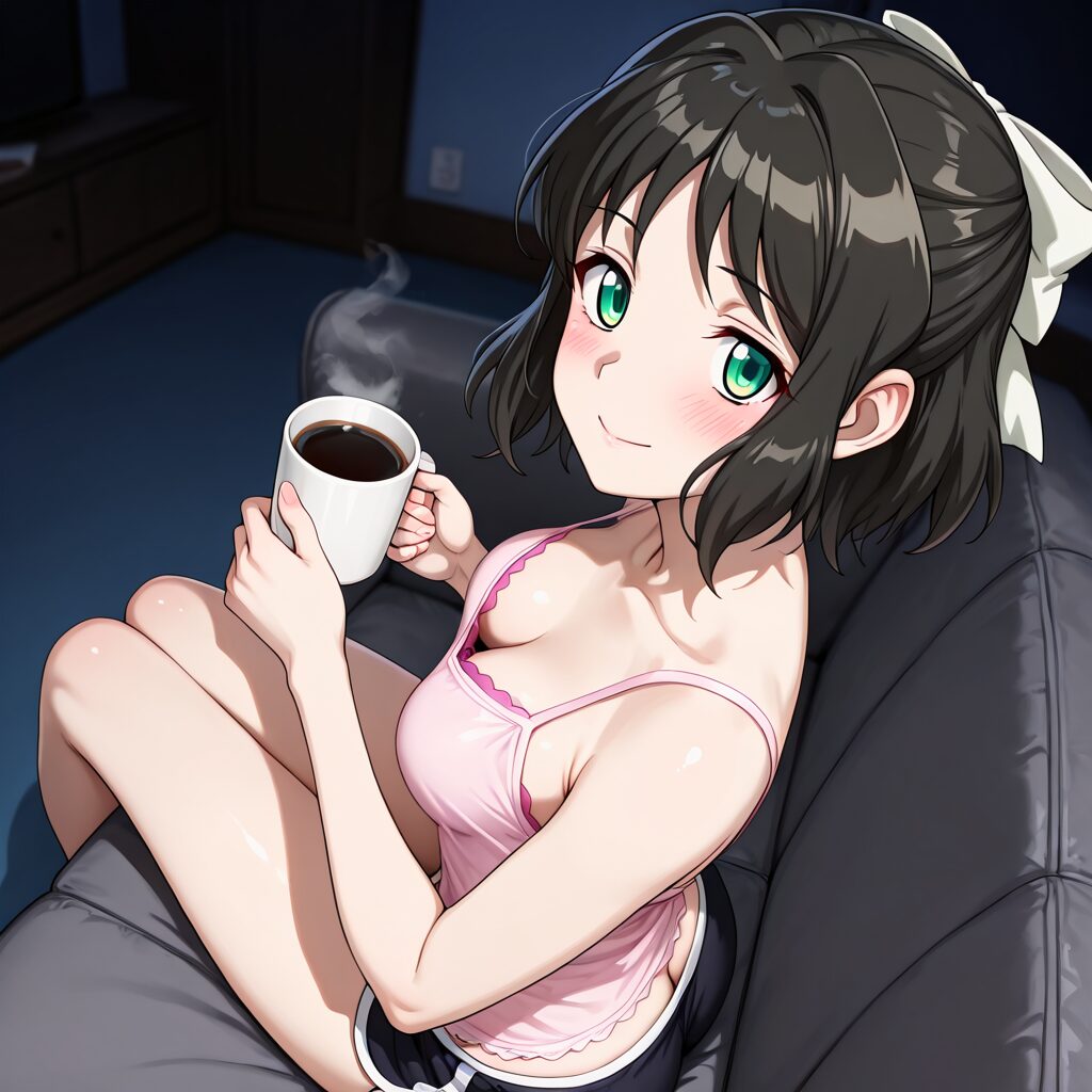 シンフォギア小日向未来ソファーに座っている