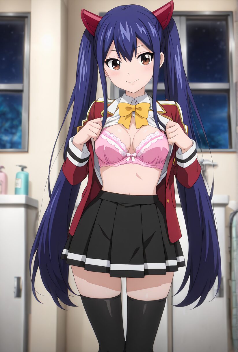 フェアリーテールのウェンディが制服を脱ぐ